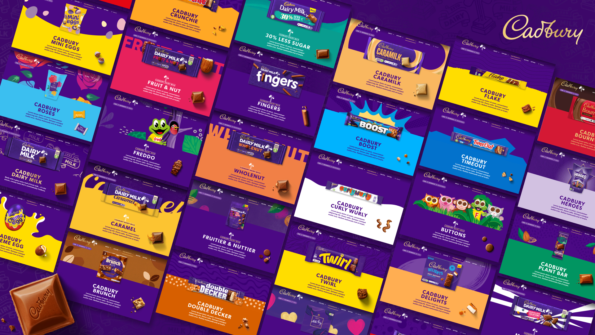 Cadbury website – products
